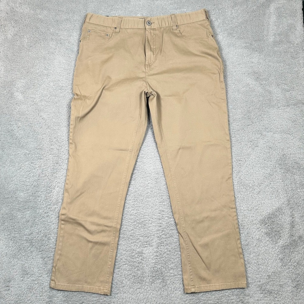 Iron Co‎ Mens Patriot Pant Straight Leg Khaki Burlat 38x30 Stretch Comfort NWT